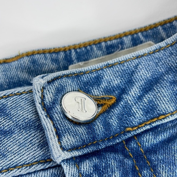 Anthropologie Pilcro Floral Embroidered Straight Leg Cropped Jeans 25 - Picture 6 of 14